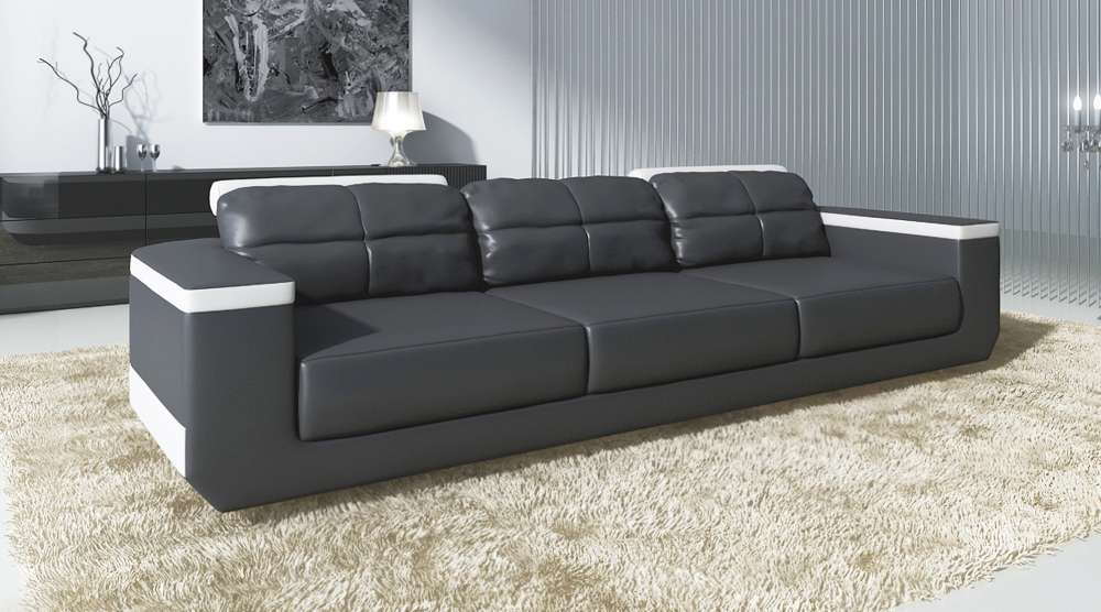 LEDERCOUCH 3er SOFA BREMEN Ausgefallene Schlafsofas 3